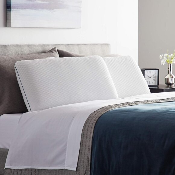 Gel Memory Foam Pillow – Cooling & Ventilated - 1 Pack Standard Size - Washable - Picture 2 of 7